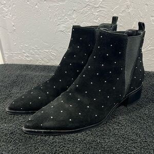 🔥🔥Marc Fisher Mlyanaba Black suede studded ankle bootie - Size 9M - PERFECT!